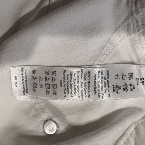 Spanx White Pull on side zip Ankle cropped jeans Size S/P - Picture 8 of 10